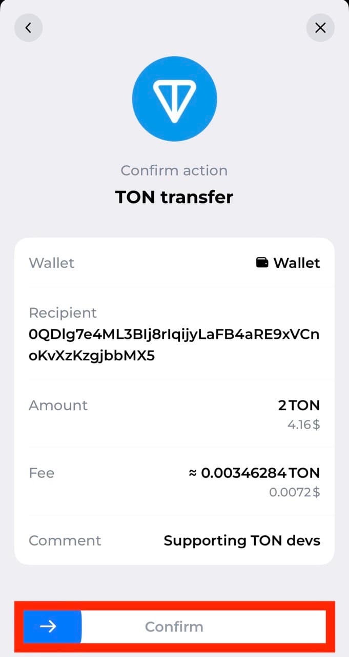 Verify transaction